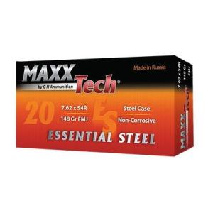 Maxxtech Essential Steel 7.62x54R Ammunition 148 Grain FMJ 500 Rounds