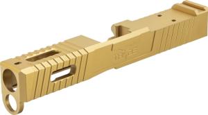 TRYBE Defense Glock 19 Gen 4 Slide Vortex Viper Gold