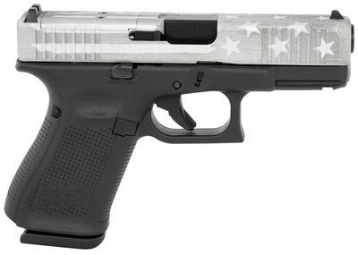 Glock 23 Gen5 Compact MOS Gray Battle Worn Flag Cerakote