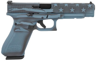 Glock 34 Gen 5 Blue Titanium Flag