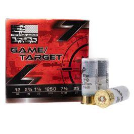 Veteran Ammo Game/Target 12 Gauge Shotshells 7.5 1-1/8oz 2-3/4" 25rds
