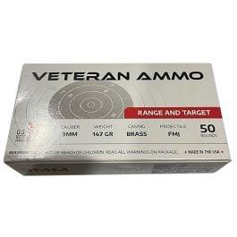 Veteran Ammo 9mm 147 Gr FMJ 50 Rounds HMBX914