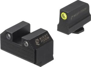 Night Fision Glock 42 / 43 / 43X MOS Stealth Night Sight Set Yellow / Black