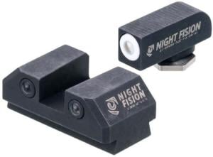 Night Fision Taurus G3c / GX4 Standard Height Night Sights, White Front