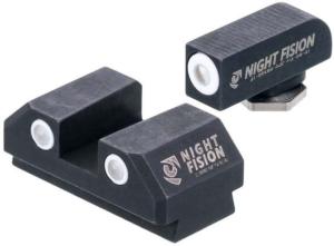 Night Fision Taurus G3c / GX4 Standard Height Night Sights, White / White