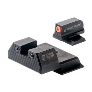 Night Fision S&W M&P Shield Night Sight Set, Orange / Black