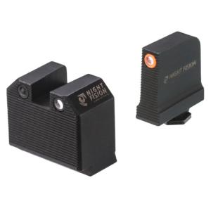 Night Fision Glock 43 / 43x Optics Ready Stealth Night Sight Set, Orange / Black
