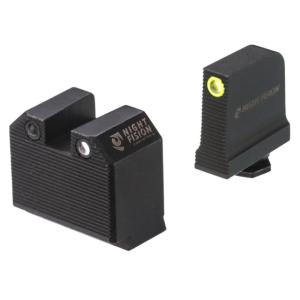 Night Fision Glock 43 / 43x Optics Ready Stealth Night Sight Set, Yellow / Black 810116037896