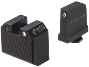 Night Fision Optics Ready Stealth Glock 43 / 43x Night Sight Set, Black Front Ring GLK003465472ZGZG
