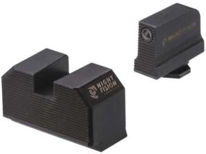 Night Fision Glock 17/19/22/23/34/40/45/47 Optics Ready Stealth Lower 1/3rd Night Sight Set