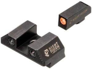 Night Fision Glock 43 / 43x / 42 / 48 Optics Ready Stealth Night Sight Set, Orange Front 810116039692