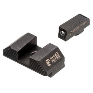 Night Fision Optics Ready Stealth Glock 43/43x/42/48 Night Sight Set, Black / Blank