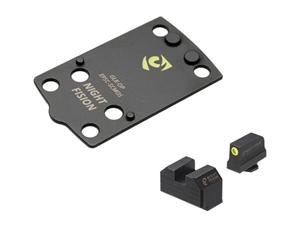 Night Fision Glock 43X MOS Sight & Optic Plate Combo, EPS Carry - Tritium Front