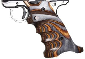 Volquartsen Firearms Ruger Mark IV Laminated Grips, Brown / Gray