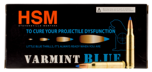 HSM Varmint Blue .223 Remington 55 Grain BlitzKing Centerfire Rifle Ammo 