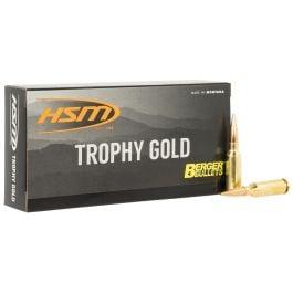 HSM Ammunition Trophy Gold 6mm ARC 95 gr SST 20rds Rifle Ammo for Premium Shock Tip for Trophy Hunts - 6ARC95VLD 