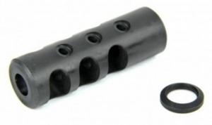 Tacfire .223/.556 1/2inX28 Thread Full Size Muzzle Brake w/Crush Washer, Black MZ1003 MZ1003