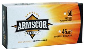 Armscor .45 ACP 230 Grain Full Metal Jacket Centerfire Handgun Ammo 
