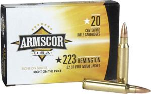 Armscor Rifle Ammunition .223 Rem 62 gr FMJ 2963 fps 20/ct 