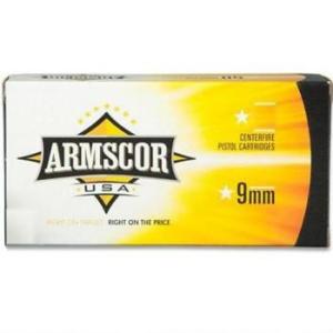 Armscor 9mm 124gr Jhp 20 Rounds