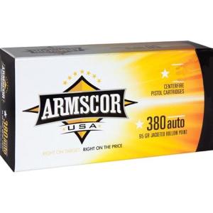 Armscor Handgun Ammunition  .380 ACP 95 gr JHP 20/ct 