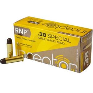 Inceptor Ammo Sport Utility 38 Special 84 Grain Cu/P RNP 50 Rounds
