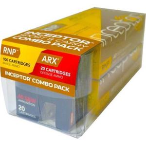 Inceptor Ammo .40 S&W Sport Defense Combo 97 Grain RNP & ARX 120 Round Box