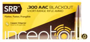 Inceptor SPR .300 Blackout Ammo 88 Grain Sport Utility Frangible Lead-Free 50 Rounds
