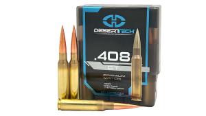 Desert Tech Premium Match.408 Cheyenne Tactical 446 Grain Open Tip Match Brass Cased Centerfire 10 Rounds DTM-408400-BX