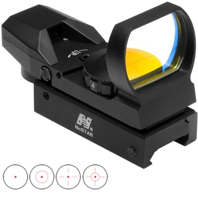 NcSTAR Tactical Red Dot With 4 Different Reticles / Black