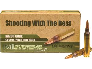 IMI Razor Core 5.56x45mm NATO Ammo 77 Grain Sierra MatchKing Hollow Point 814326020617