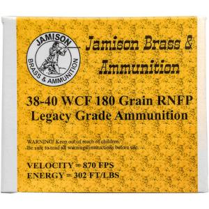 Jamison Legacy .38-40 Winchester Ammo 180 Grain RNFP 870 fps 20 Rounds