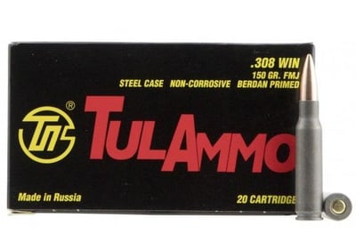 308 Winchester TulAmmo 150 FMJ TA308150