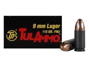 9mm TulAmmo 115 FMJ TA919150