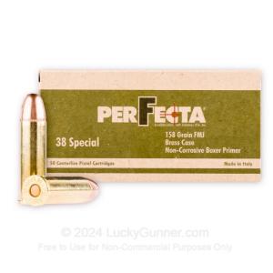 PerFecta .38 Special Ammo 158 Grain FMJ 50 Rounds