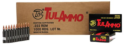 Tula .223 Remington 55gr Steel Centerfire Rifle Ammunition FMJ 1000rd Case 