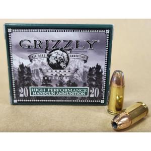 Grizzly Cartridge 9mm Luger +P High Performance Handgun Ammunition 124 Grain JHP 1375 fps 20 Rounds