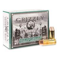 Grizzly Cartridge 10 mm 200 Grain Full Metal Jacket-Flat Point Pistol Ammo 20 Rounds 815152015822