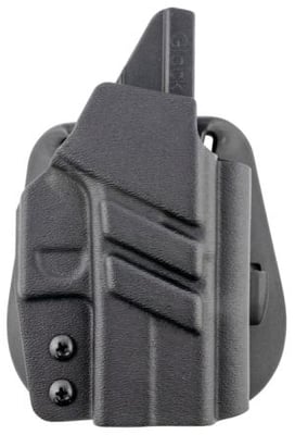 1791 Gunleather Glock 43X MOS Tactical Kydex Black, OWB & Paddle Holster TACPDHOWBG43XMOSBLKR