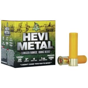 Hevishot 39004 Hevi-Metal Longer Range 20 Gauge 3" 1 oz 4 Shot 25 Bx/ 10 Cs 