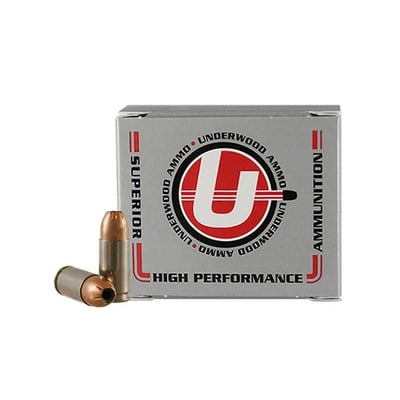 Underwood Ammo 9mm +P 20 Rounds ASP JHP 147 Gr