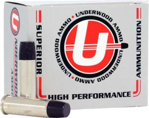 Underwood Ammo .44 Remington Magnum 305 Grain Coated Hard Cast Nickel Plated Brass Cased Pistol Ammo 20 Rounds 723