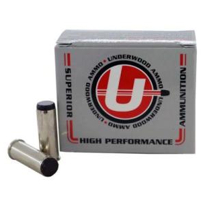 Underwood Ammo .44 Remington Magnum 200 Grain Coated Hard Cast Nickel Plated Brass Cased Pistol Ammo 20 Rounds 747