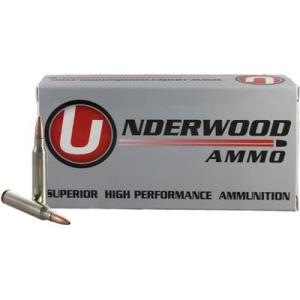 Underwood Ammo .223 Remington 62 Grain Solid Monolithic Hollow Point Nickel Plated Brass Casing 20 Rounds