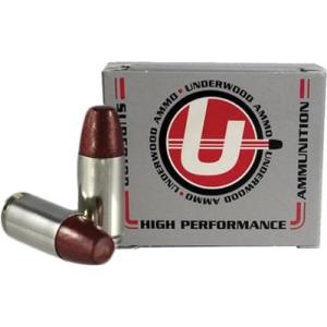 Underwood Ammo 9mm Luger +P 147 Grain Coated Hard Cast Nickel Plated Brass Cased Pistol Ammo 20 Rounds 719