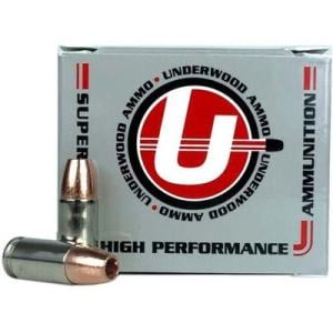 Underwood Ammo 9mm Luger 115 Grain Monolithic Hollow Point Nickel Plated Brass Cased 20 Rounds 160