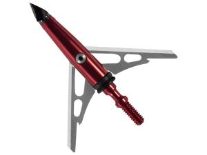 Rage Chisel Tip 2 Blade Broadhead, 100 Grain with Shock Collar Technology - 3 Pack, Red, Model:65100