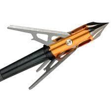 Rage Chisel Tip X Crossbow3-Blade Mechanical Broadhead 100 Grain Aluminum and Steel Pack of 3