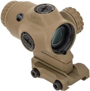 Primary Arms SLx 3x MicroPrism Red Dot Sight, 1/4 MOA, Prism Scope, Red Illuminated ACSS Raptor 7.62/300BO Yard, Flat Dark Earth