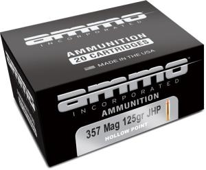 Ammo Inc. Signature Series, .357 Magnum, JHP, 125 Grain, 20 Rounds